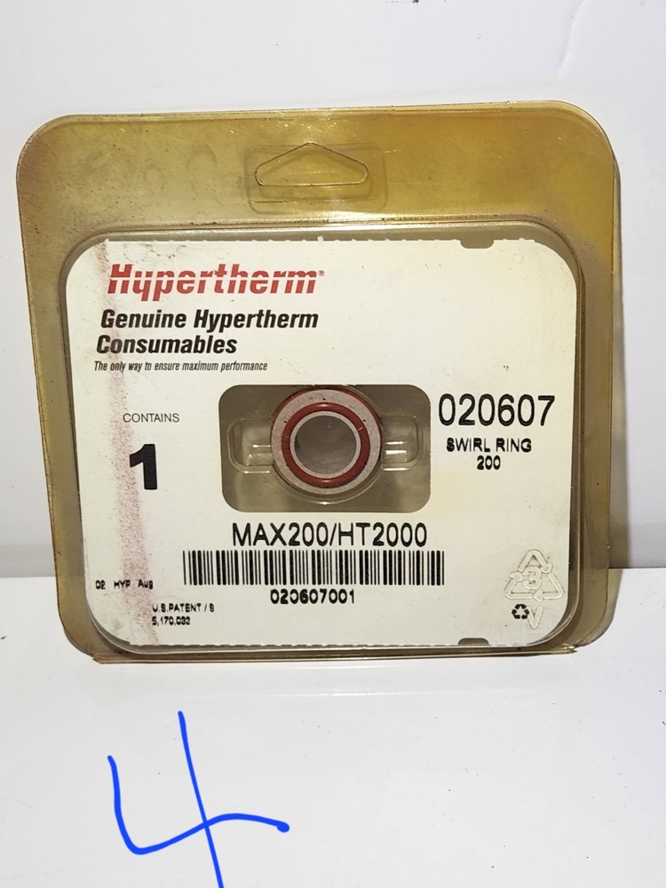 Genuine Hypertherm 020607 Swirl Ring max200/ht2000