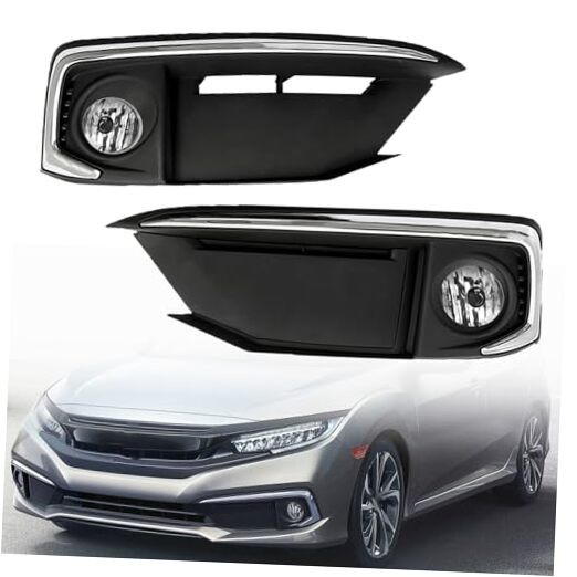 Fog Light Lamp Assembly Passenger and Driver Side Replacement for Civic