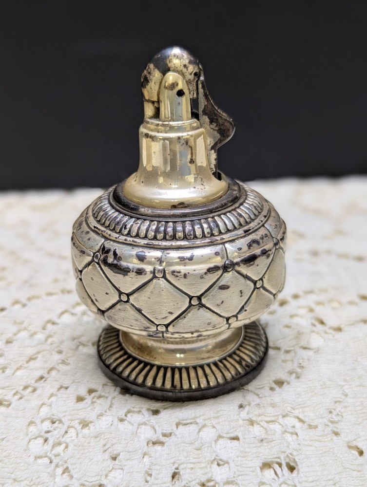 Vintage Ronson Gloria Table Cigar Cigarette Lighter Silver Plated