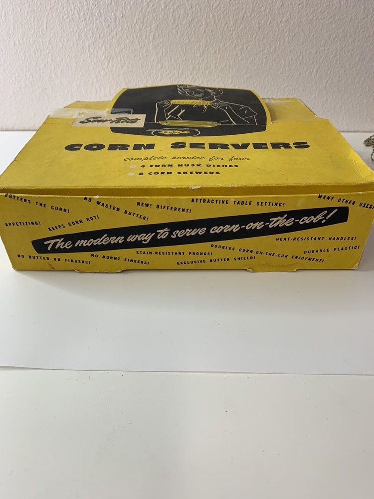 Vintage SERV-RITE CORN SERVERS COMPLETE SERVICE FOR FOUR