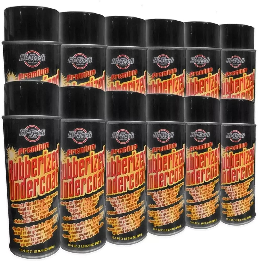 Premium Rubberized Undercoat HT18021 by Hi-Tech, Paintable 19.4oz  - 12 PACK