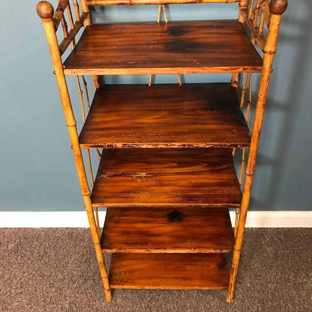 Antique Rattan Bookshelf