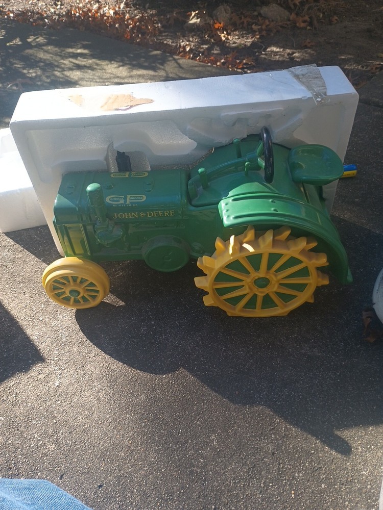 John Deere Tractor Ceramic Cookie Jar 98 Collectible Read