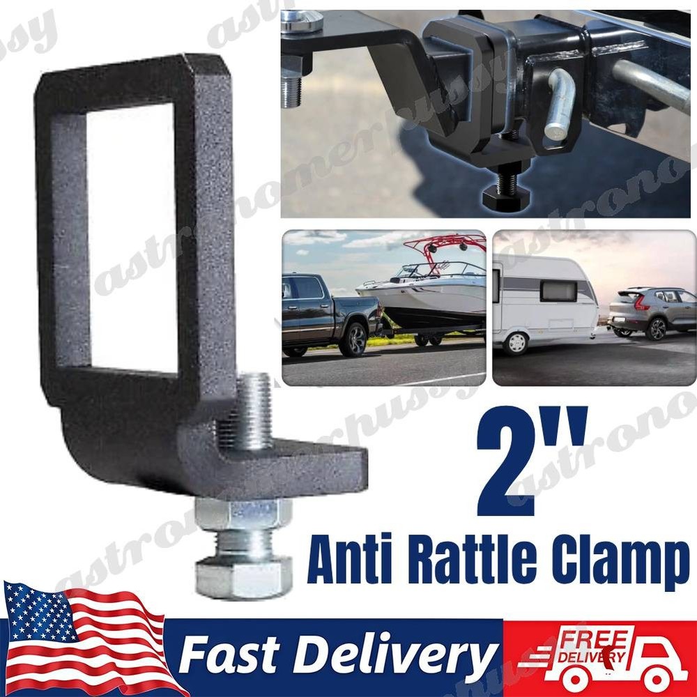 2" Bullet Proof Anti-Rattle Clamp Hitch Tightener 3/4in Thread (Glossy Black)