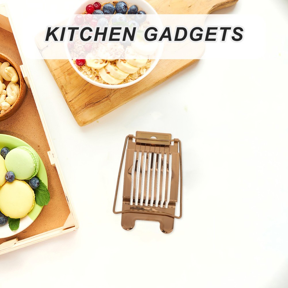 Stainless Steel Egg Cutter Deviled Slicer Adjustable for Boiled Eggs