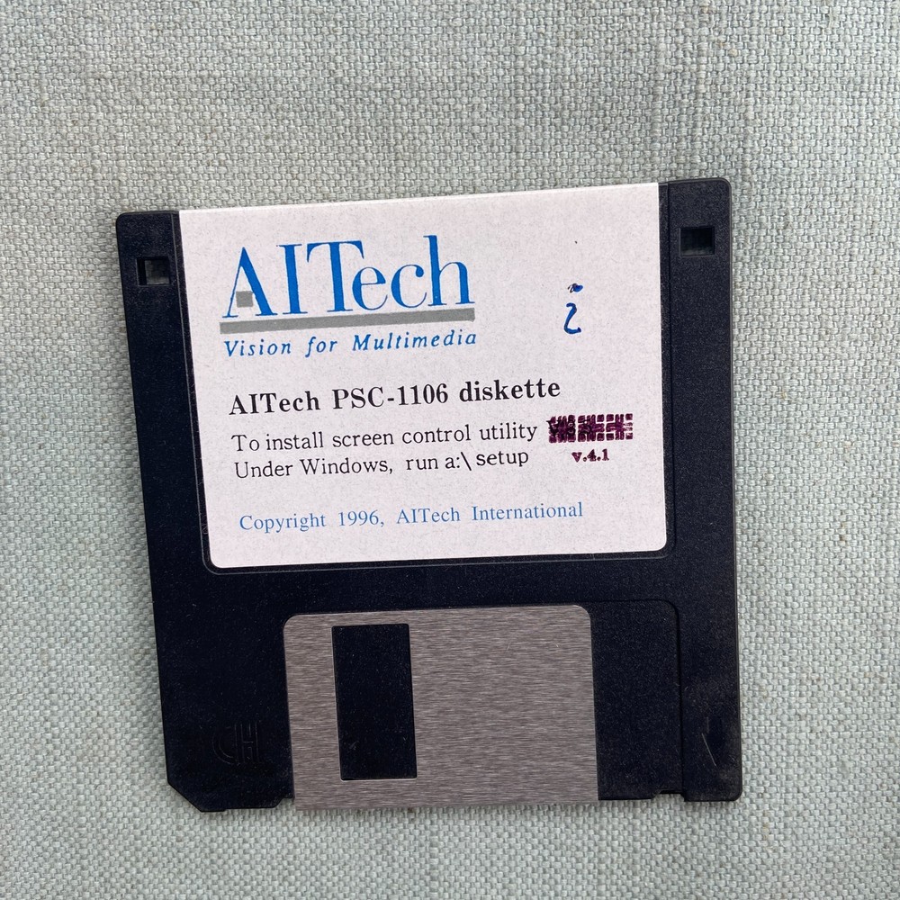 Software Drivers Win32s Version 1.3 VGA Master Reveal AITech Diamond Multimedia