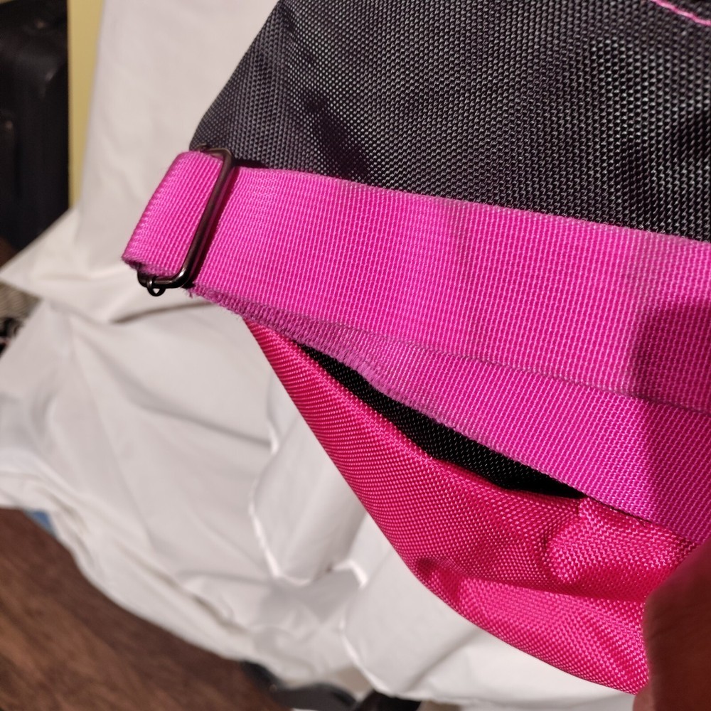 Title Boxing Pink Black Backpack With Logo Patch Zipper Pulls