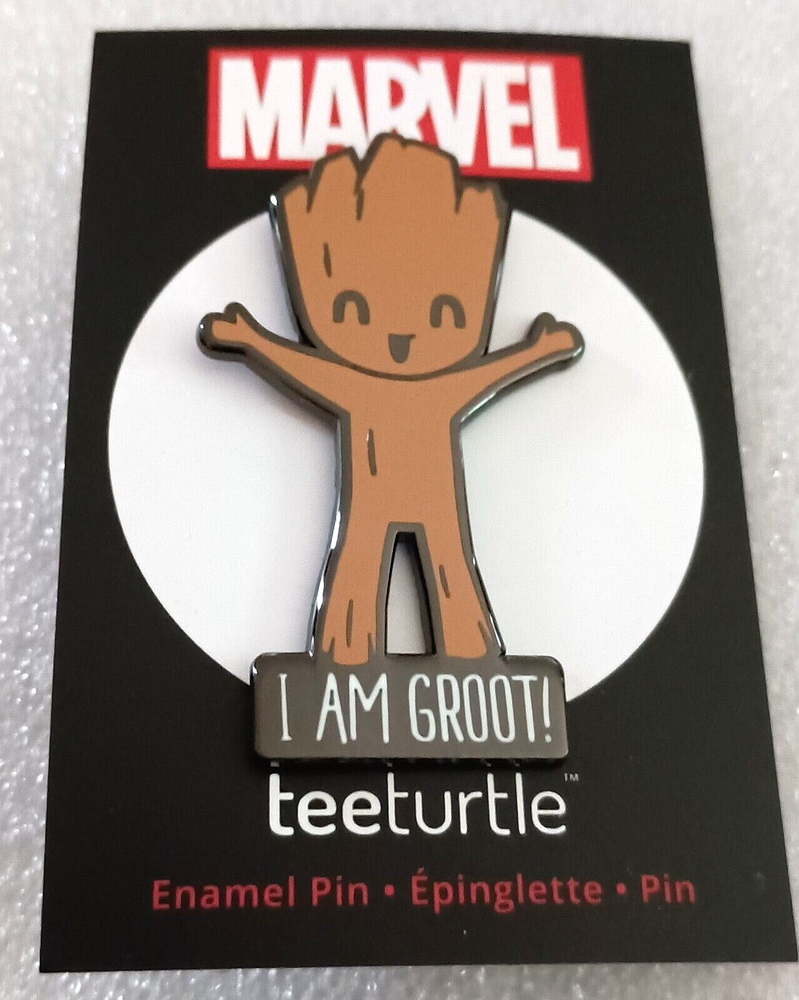 Marvel GOTG I AM Groot TeeTurtle Pin New NOS 2022 MIP
