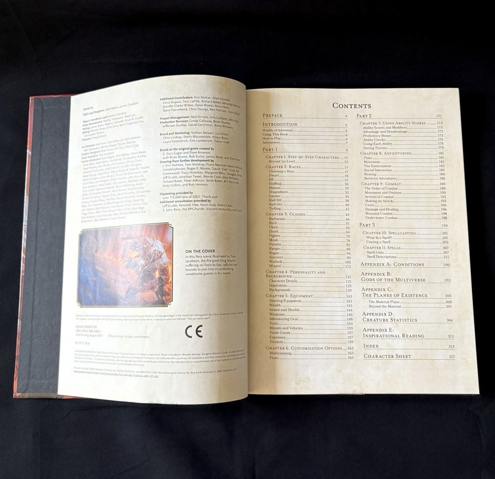 Dungeons & Dragons Player’s Handbook D&D 5e PHB Official Errata 9th Printing!!!