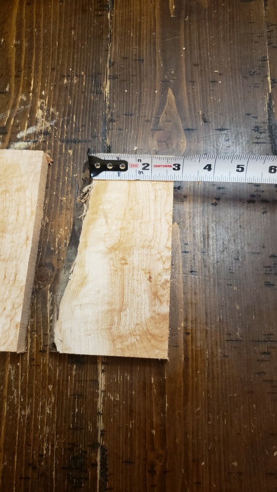 2pc CURLY MAPLE Scale Art Craft Knife Call M1274