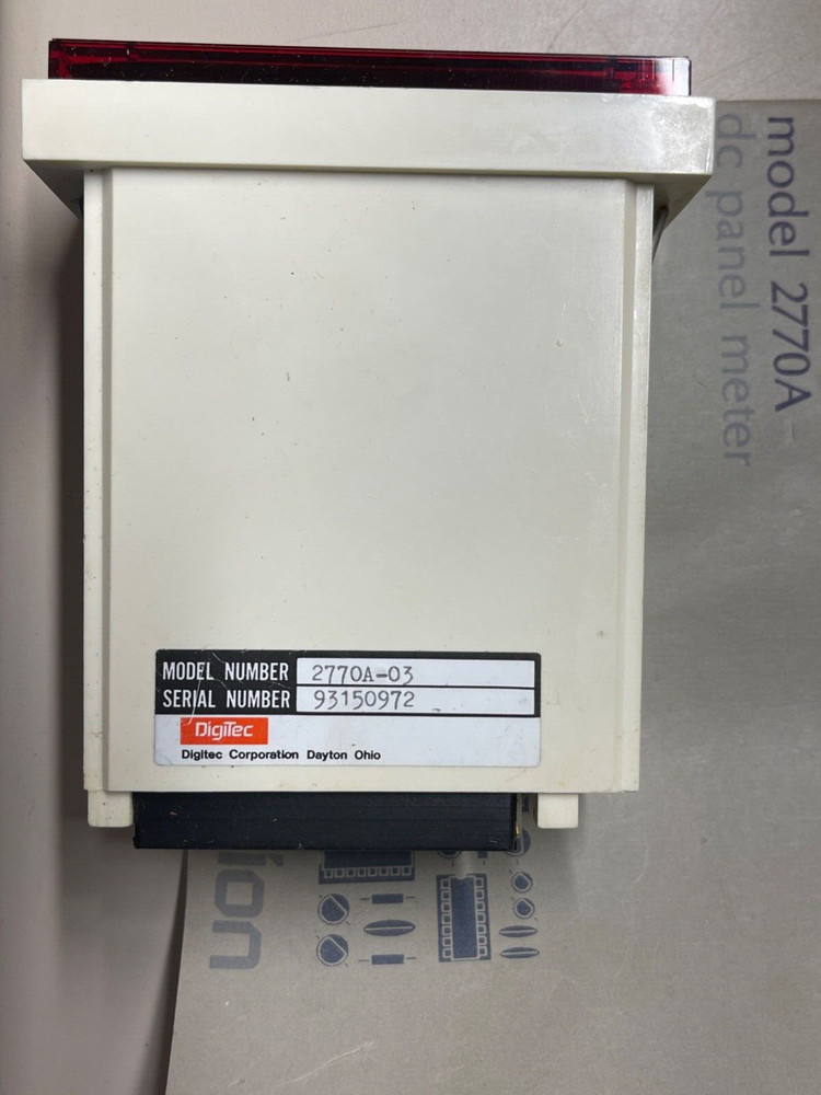 Digitec 2770A-03 Panel Meter with Booklet