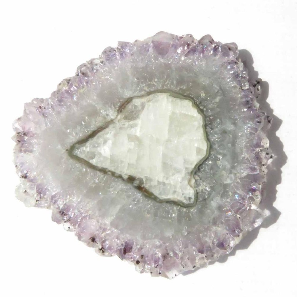 Amethyst Stalactite Flower Slice Polished Both Sides VX349