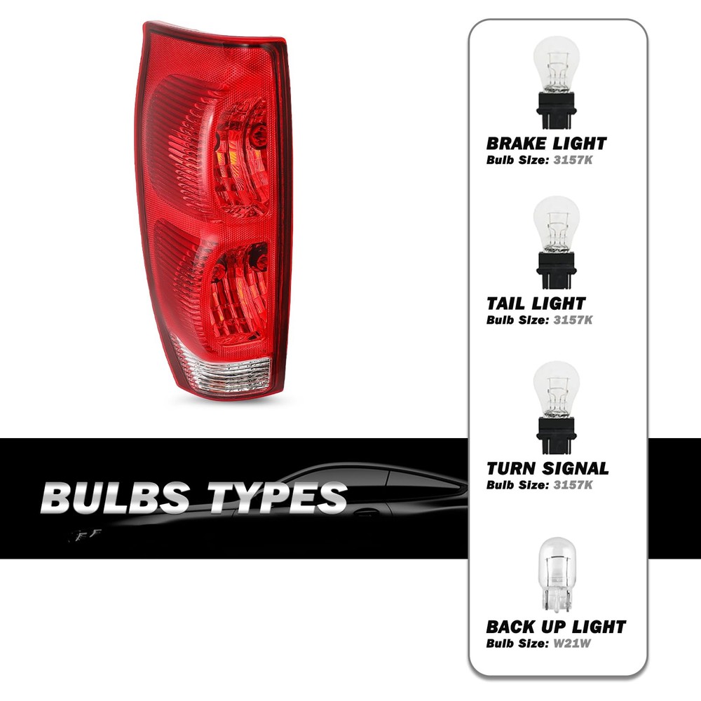 Tail Light Assembly for 2002-2006 Avalanche 1500 2500 Rear Outer Pair L+R