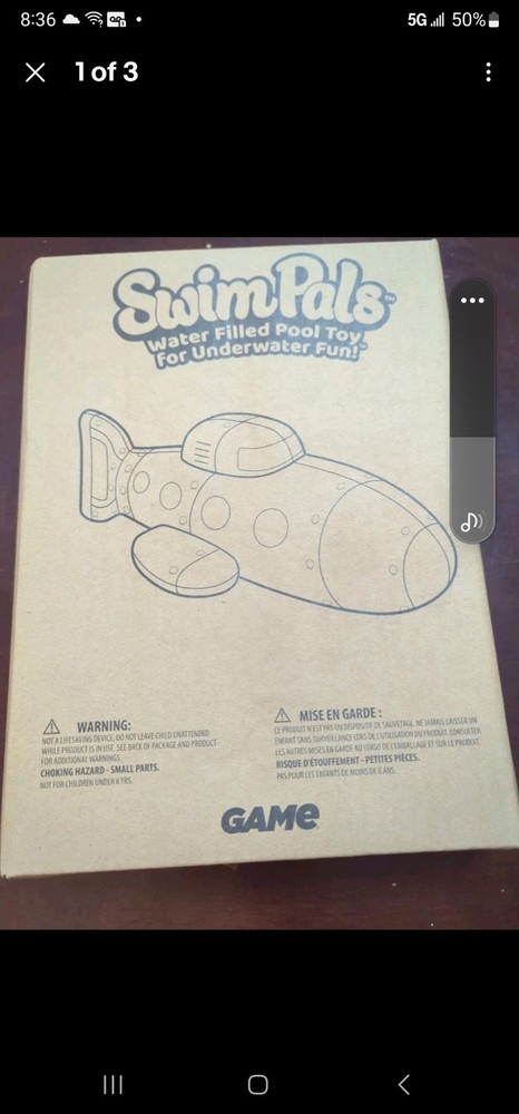 SwimPals Water Filled Pool Toy Submarine