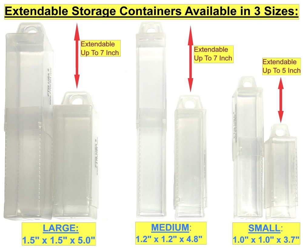 Storage Container 4 Piece Large Size Extendable Plastic Used as Storage Case ...