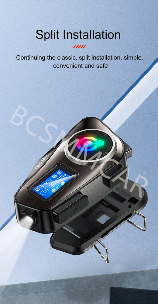 Motorcycle Intercom 2 Riders Bluetooth Helmet Headset Interphone Waterproof FM