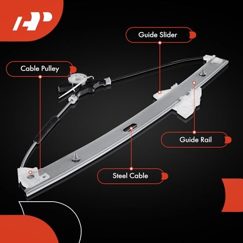 Power Window Regulator without Motor Compatible with Mazda Front Driver Side