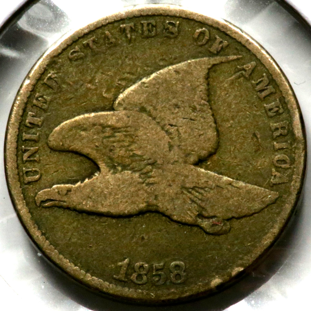 1858 Flying Eagle One 1 Cent - Small Letters  R1828