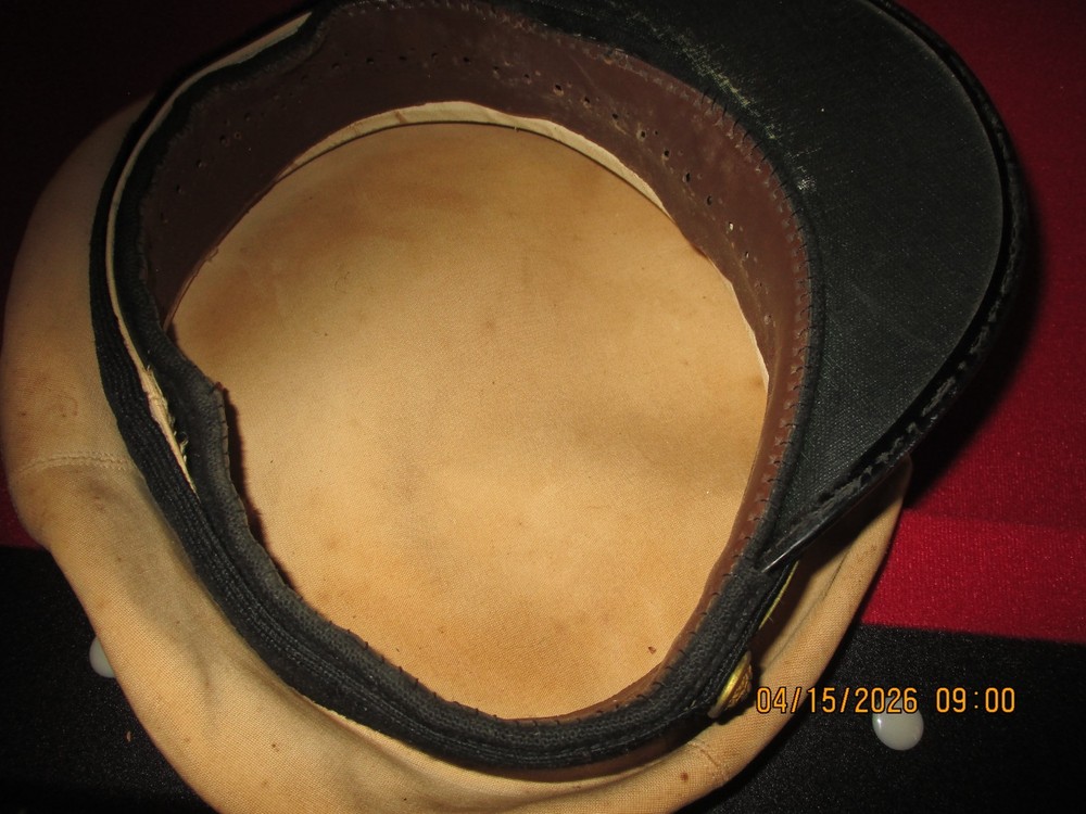 VINTAGE Khaki NAVY CAPTAIN HAT-MEDIUM