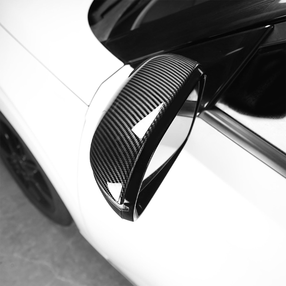 ABS Exterior Mirror Cover Side Rearview Mirror Cover Cap Trim Compatible with...