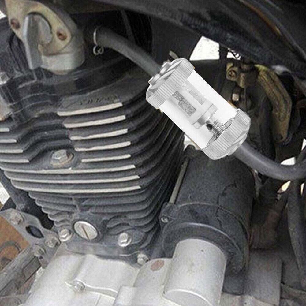 2Pack 9748 Universal Fuel Filter ​Clear View Inline 3/8" Chrome Hose Barb Petrol