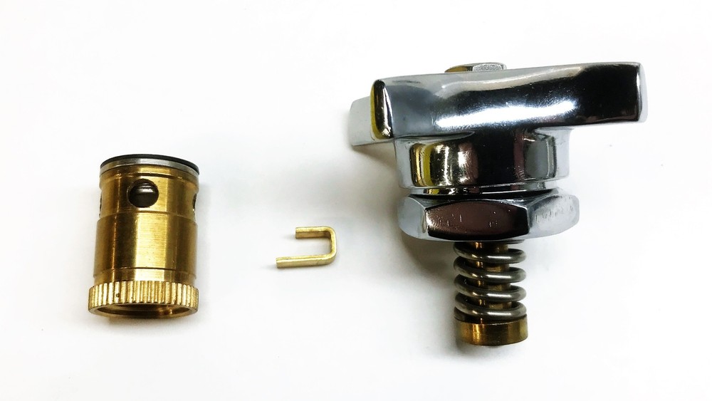 Unbranded Chrome Lab Faucet Handle and Spindle Assembly NOS