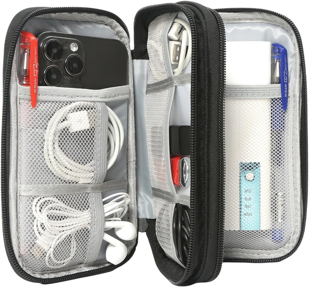 Electronics Organizer Travel Bag, Small Cable Organizer Case Waterproof Accessor