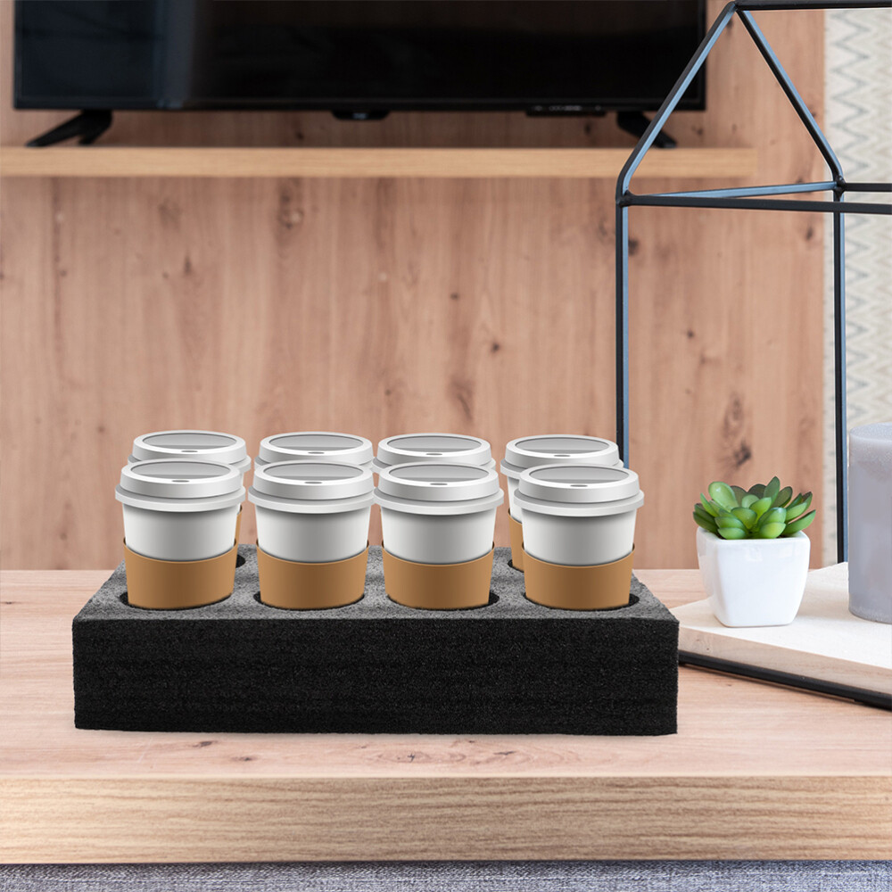 2 Pcs Portable Cup Holders for Drinks Reusable Coffee Tray Cups Milk Tea
