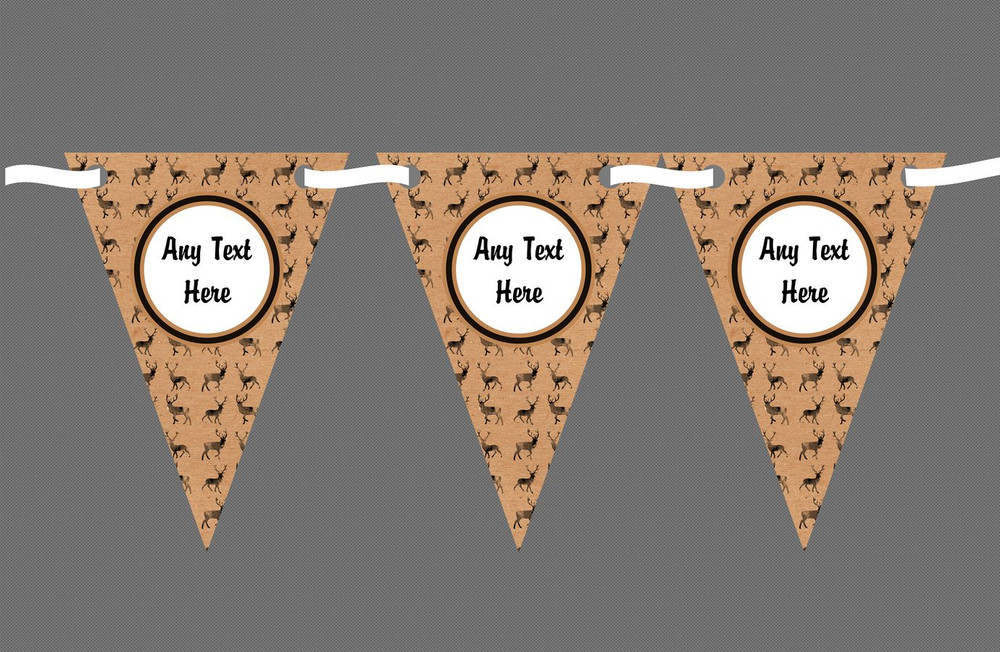 Reindeers Personalised Christmas Bunting