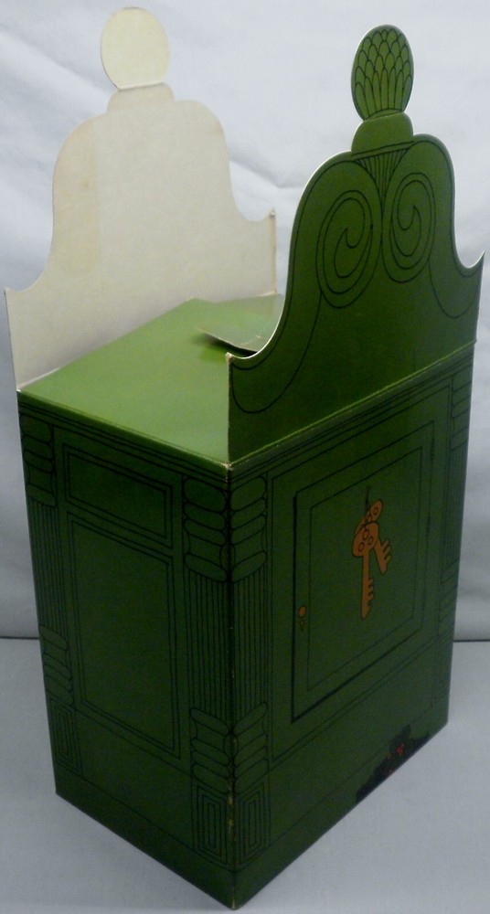 Vintage Petitote Christmas Gift Box EMPTY Sleeping Mouse Under Clock