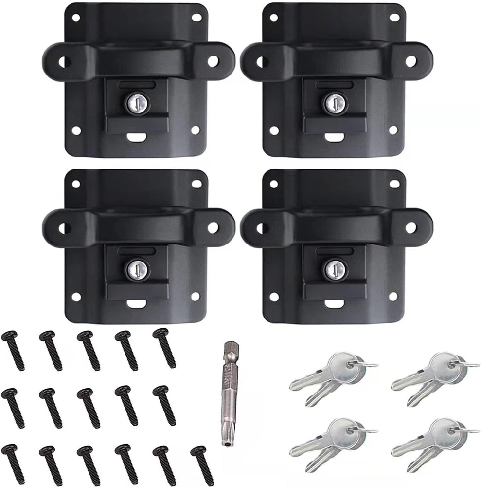 4 Pack Boxlink Tie down Anchors Cleats Bed Tie Downs with Tie down Plates Bracke