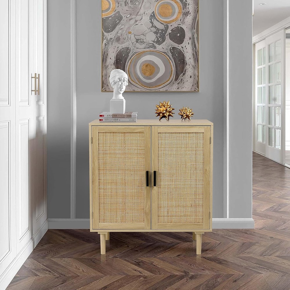 Rattan Buffet Cabinet 31.5 Wide Sideboard