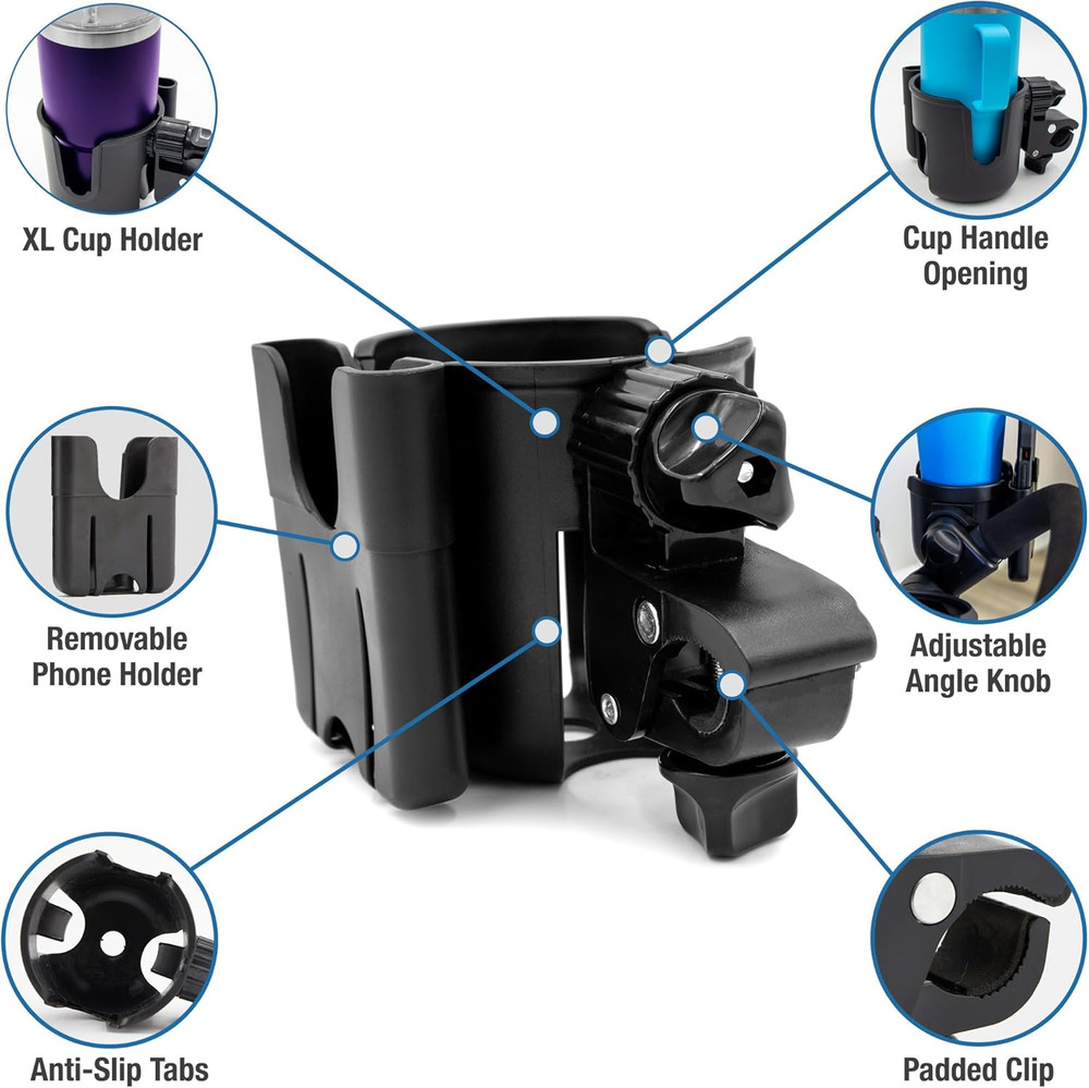 Habitat Universal Stroller Cup Holder Attachment with Phone Holder - Adjustable