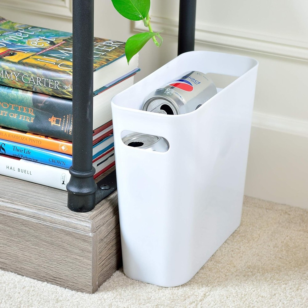 1.5 Gallon Slim Trash Can, Plastic Garbage Container Bin, Small Trash Bin