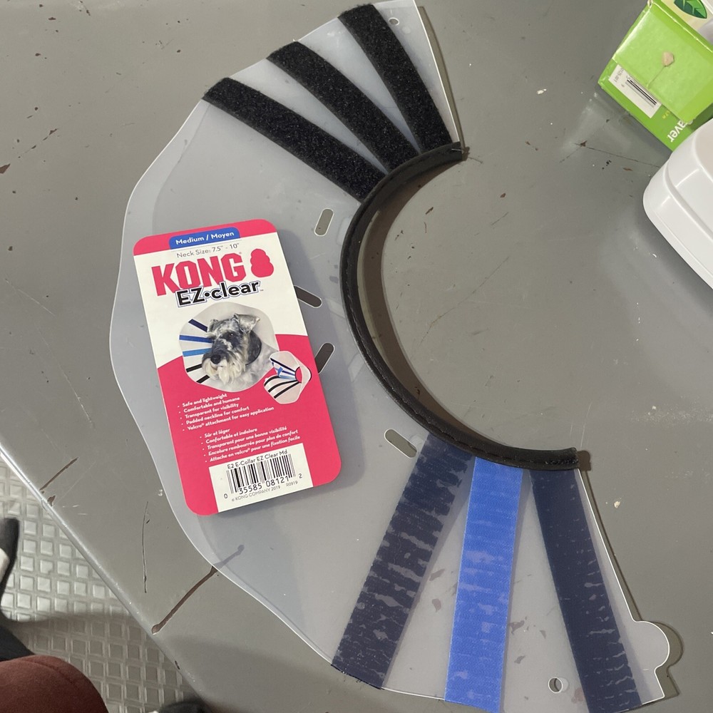 KONG EZ Clear Elizabethan Collar Medium New!