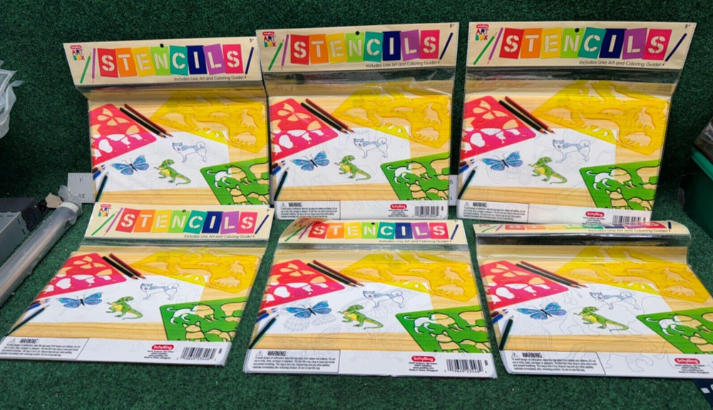 Schylling Art Box Stencils 6 Pack