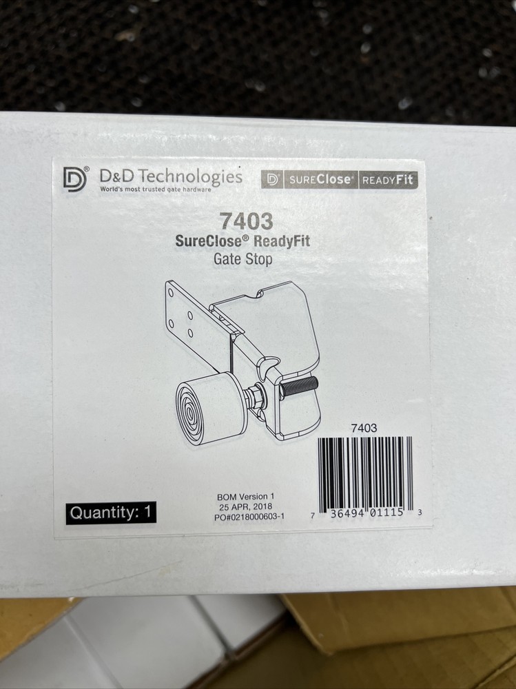 D & D Technologies 7403 – SureClose ReadyFit Gate Stop – Adjustable