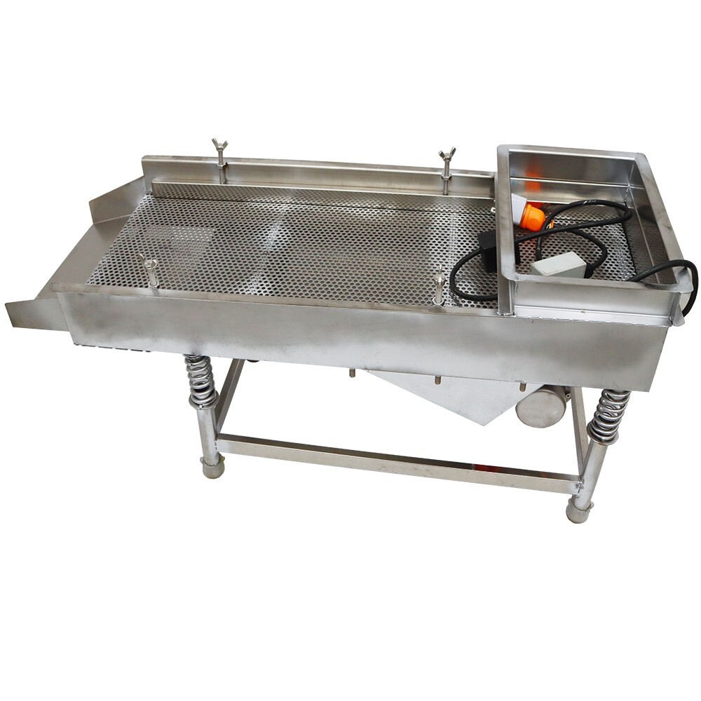 Electric Linear Sifter Vibrating Screen Shaker 5mm Screen 110V One Motor 1 Layer