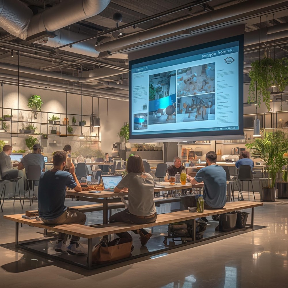 100" Motorized Projector Screen, Electric 4:3 Projector Screen with Remote Co...