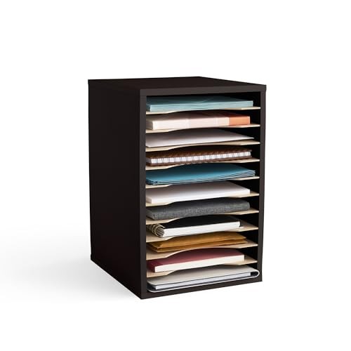 Products Vertical Desktop Sorter, 11 Compartment Black