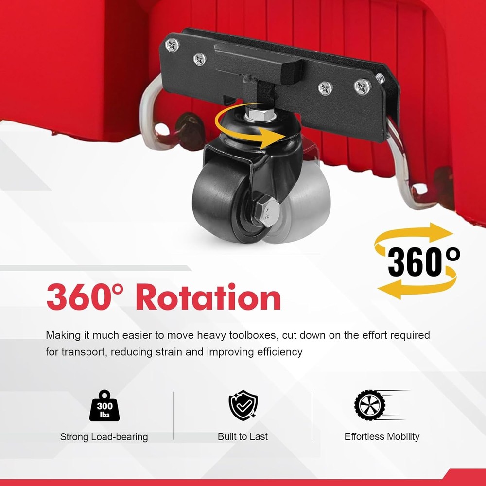 Front Wheels Compatible for Milwaukee Packout Rolling Tool Box,Packout Caster...