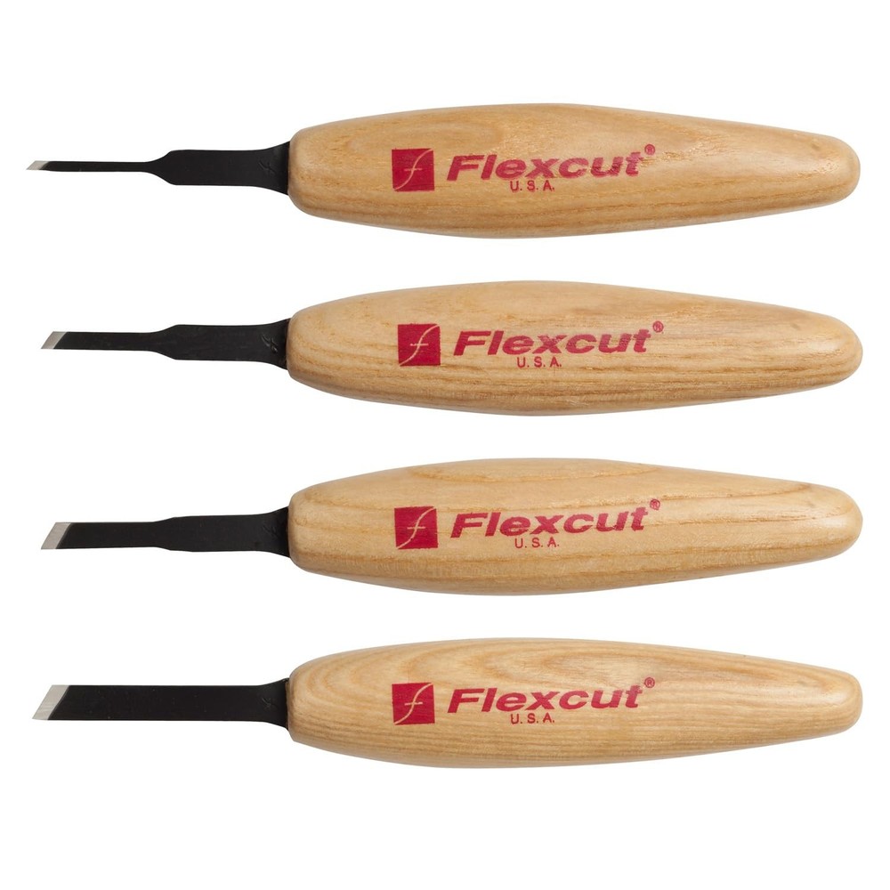 Carving Tools, Skew Micro Tool Set, High-Carbon Steel Blades, with Solid Ash ...