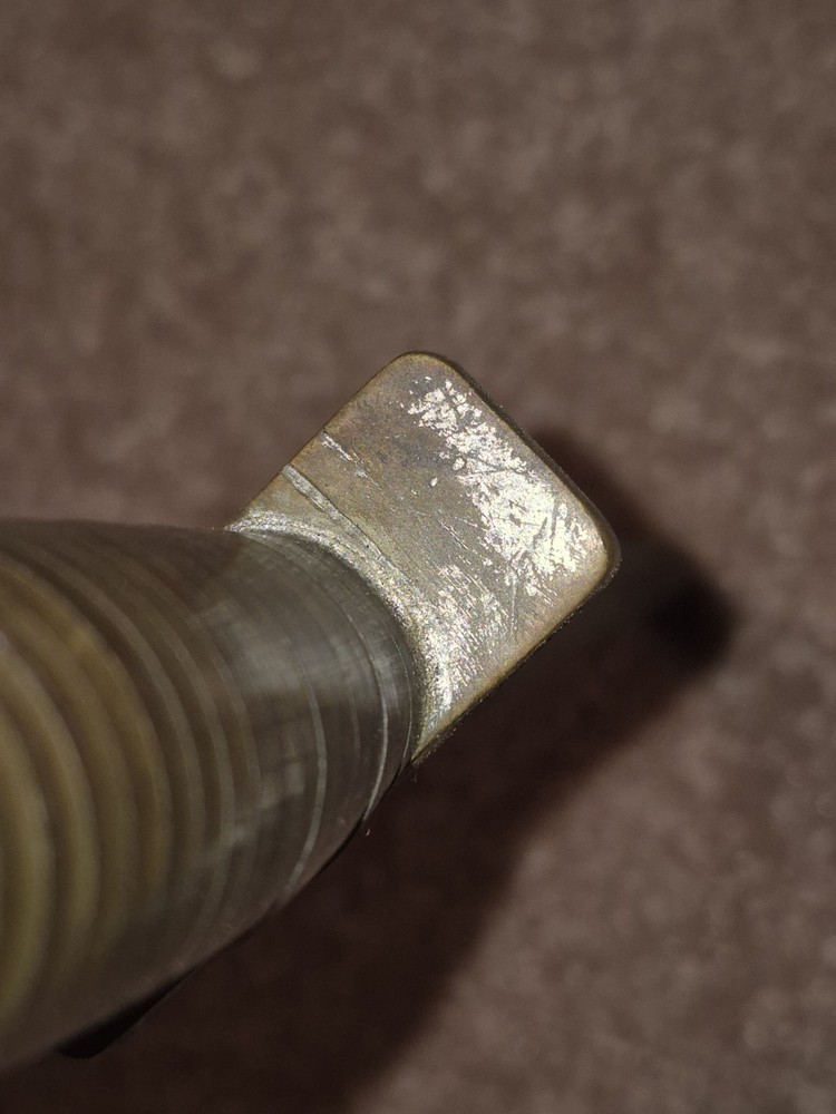 WW2?? Ka-bar Style Knife Solid Brass With Clear Layered Handle Very Solid Heavy