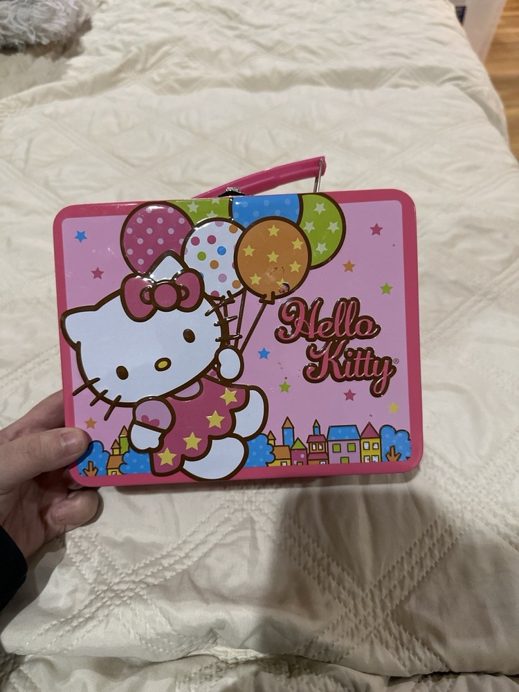 Hello Kitty Pink Balloons Lunch Pale Storage Case 2010