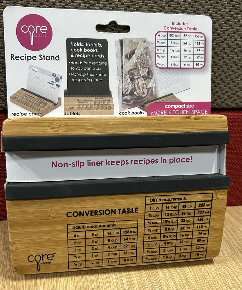 Core Kitchen Tablet Holder & Recipe Stand Compact Size, New
