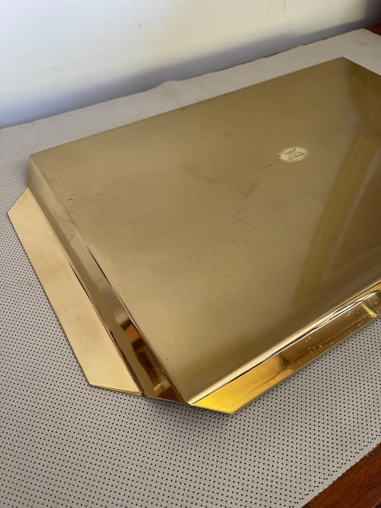 Vintage 90s Handmade Pure Brass Tray