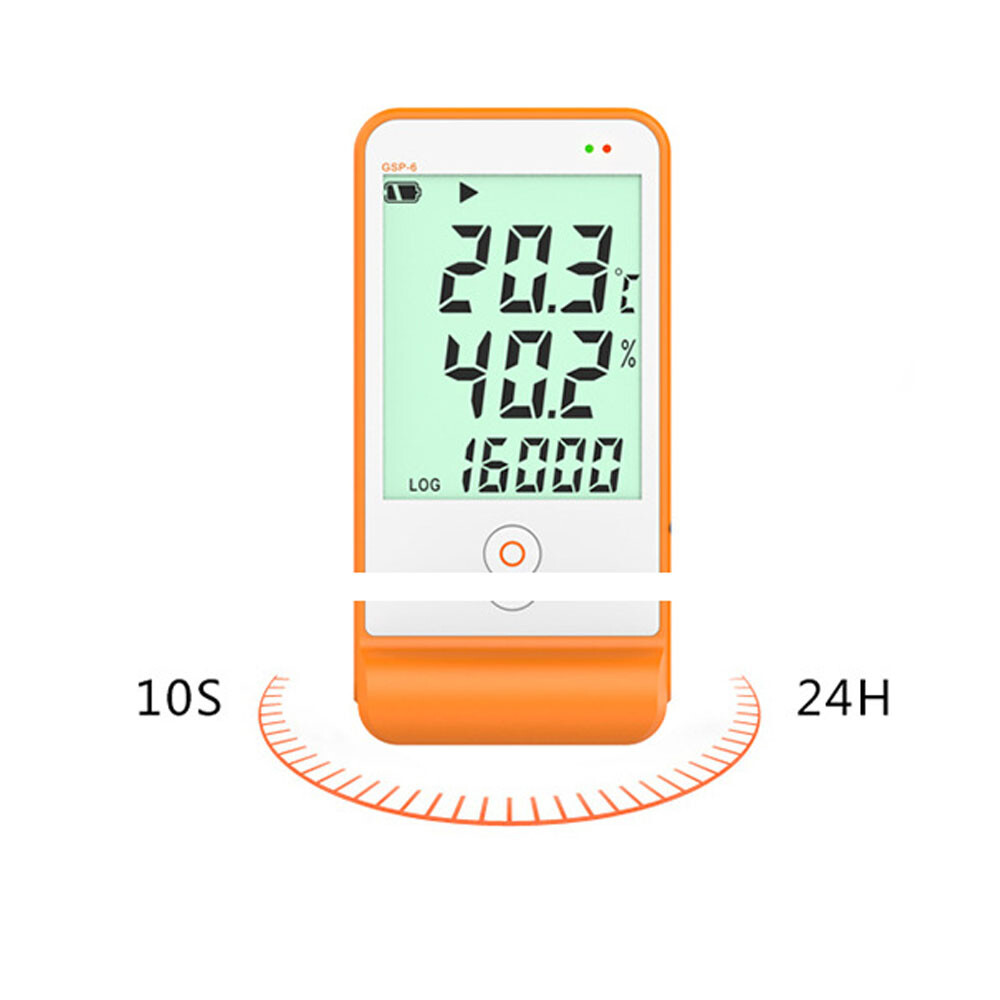 LED Digital Temperature Logger Temperature Hygrometer Data PDF Report Display