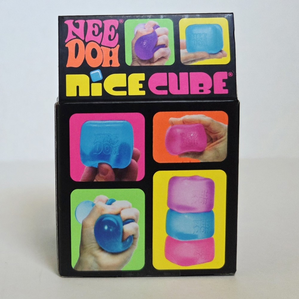 PINK NeeDoh Nice Cube, Nee Doh Nicecube 2.25" Squishy Stress Toy 100% AUTHENTIC