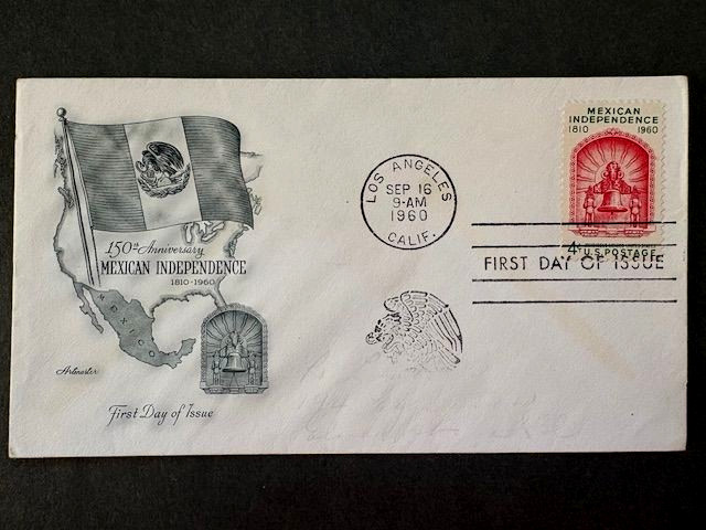 FDC, Mexican Independence, 4c, 1960, Artmaster cachet, unaddressed