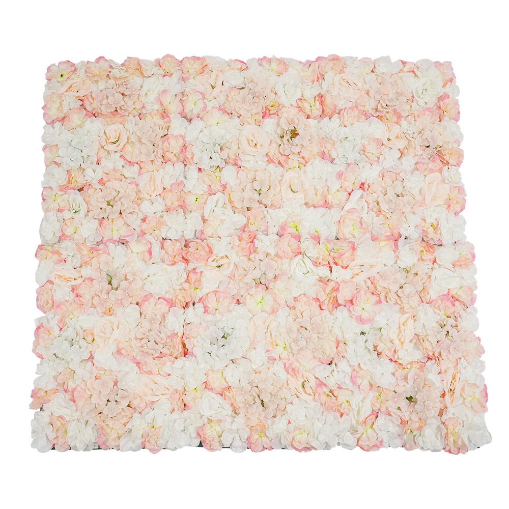 6Pcs Artificial Silk Flower Wall Panel Floral Backdrop Party Wedding Decor US